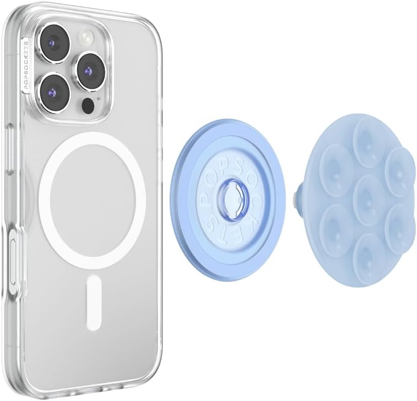 image:imagePopSockets PopTop Adhesive Phone Grip with Swappable Top Clear ClearFrost