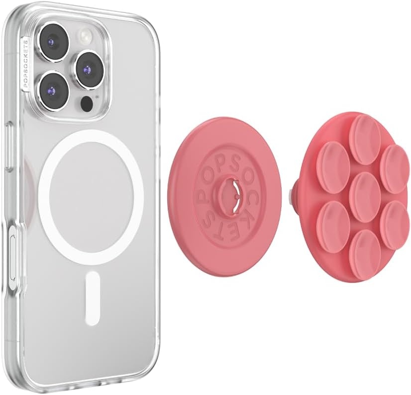 image:imagePopSockets PopTop Adhesive Phone Grip with Swappable Top Clear ClearPutty
