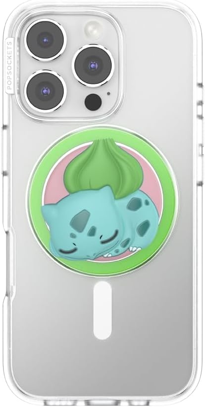 image:imagePopSockets PopTop Adhesive Phone Grip with Swappable Top Pokemon Squishy Gengar Shadow BallSleepy Bulbassaur