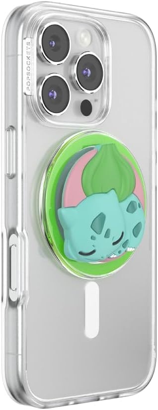 image:imagePopSockets PopTop Adhesive Phone Grip with Swappable Top Pokemon Squishy Gengar Shadow BallSleepy Bulbassaur