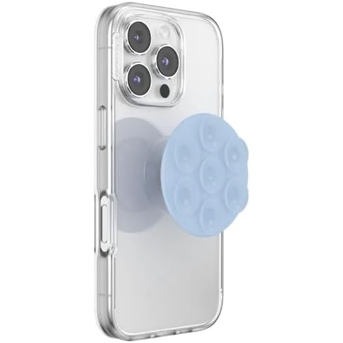 image:imagePopSockets PopTop Adhesive Phone Grip with Swappable Top Clear ClearFrost Adhesive