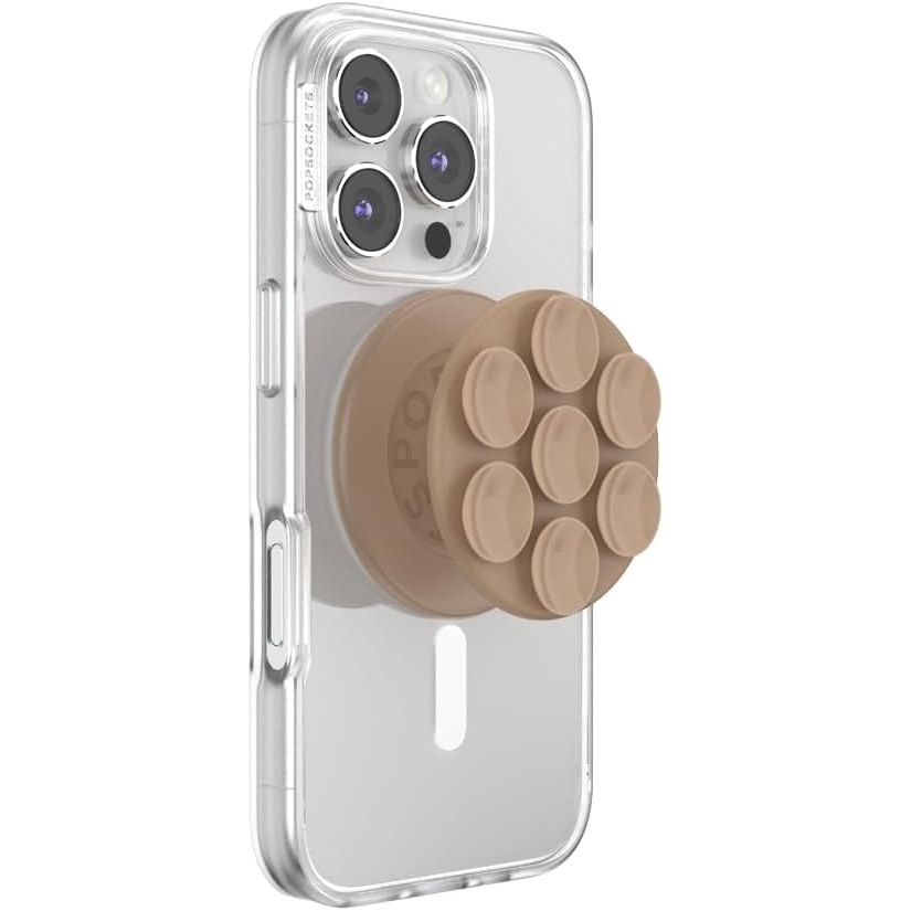 image:imagePopSockets PopTop Adhesive Phone Grip with Swappable Top Clear  ClearLatte