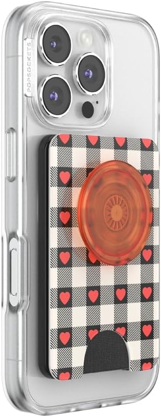image:imagePopSockets Phone Wallet for MagSafe Phone Card Holder with Grip Pokemon Sakura DreamsHeartbreaker Gingham