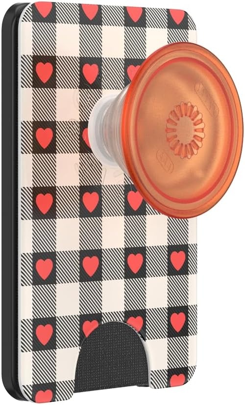 image:imagePopSockets Phone Wallet for MagSafe Phone Card Holder with Grip Pokemon Sakura DreamsHeartbreaker Gingham