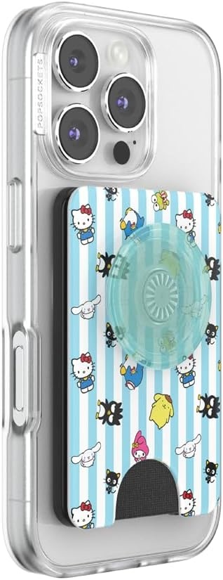 image:imagePopSockets Phone Wallet for MagSafe Phone Card Holder with Grip Pokemon Sakura DreamsHello Kitty and Friends Stripe