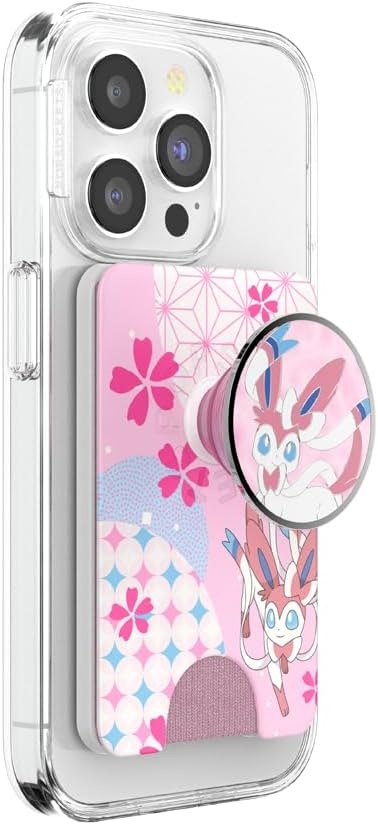 image:imagePopSockets Phone Wallet for MagSafe Phone Card Holder with Grip Pokemon Sakura DreamsSylveons Dream