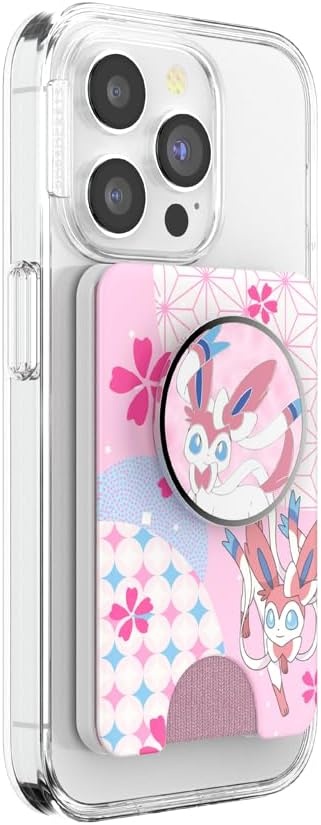 image:imagePopSockets Phone Wallet for MagSafe Phone Card Holder with Grip Pokemon Sakura DreamsSylveons Dream