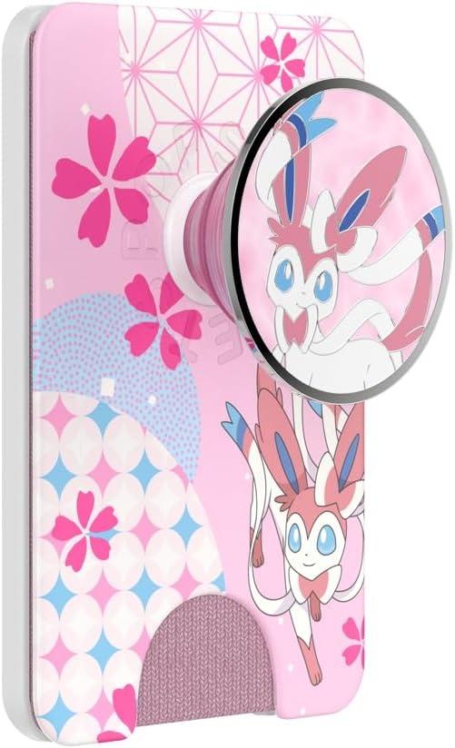 image:imagePopSockets Phone Wallet for MagSafe Phone Card Holder with Grip Pokemon Sakura DreamsSylveons Dream