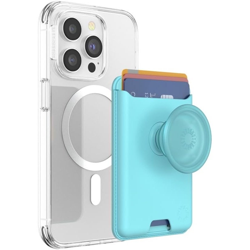 image:imagePopSockets Phone Wallet for MagSafe Phone Card Holder with Grip Pokemon  Sakura DreamsButterfly Pea Blue