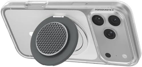 image:imagePopSockets KickOut Grip for MagSafe Adjustable Kickstand for Portrait or Landscape Magnetic Stand Black Knurl Gunmetal