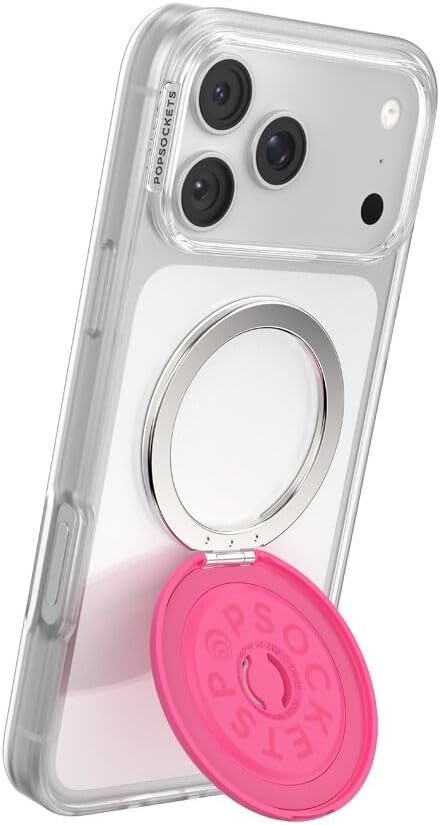 image:imagePopSockets KickOut Grip for MagSafe Adjustable Kickstand for Portrait or Landscape Magnetic Stand Hot Pink Fuchsia