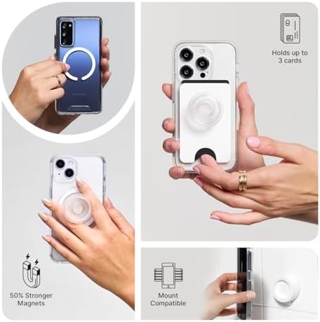 image:imagePopSockets KickOut Grip for MagSafe Adjustable Kickstand for Portrait or Landscape Magnetic Stand Metal Purple