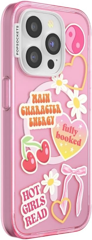 image:imagePopSockets iPhone 16 Phone Case with MagSafe Wireless Charging Compatible Bookish Spooky Book Club SmokeMain Character Energy