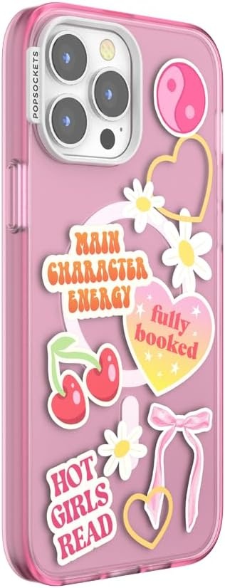image:imagePopSockets iPhone 16 Phone Case with MagSafe Wireless Charging Compatible Bookish Spooky Book Club SmokeMain Character Energy