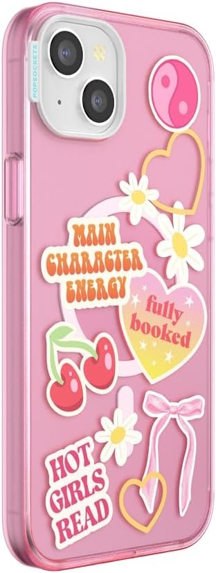 image:imagePopSockets iPhone 16 Phone Case with MagSafe Wireless Charging Compatible Bookish Spooky Book Club SmokeMain Character Energy