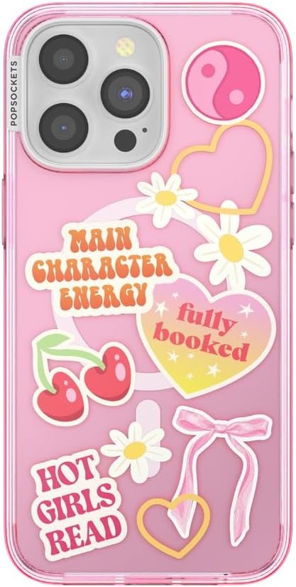 image:imagePopSockets iPhone 16 Phone Case with MagSafe Wireless Charging Compatible Bookish Spooky Book Club SmokeMain Character Energy