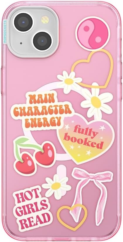 image:imagePopSockets iPhone 16 Phone Case with MagSafe Wireless Charging Compatible Bookish Spooky Book Club SmokeMain Character Energy