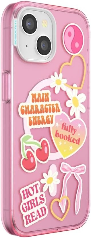 image:imagePopSockets iPhone 16 Phone Case with MagSafe Wireless Charging Compatible Bookish Spooky Book Club SmokeMain Character Energy