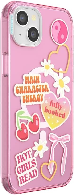 image:imagePopSockets iPhone 16 Phone Case with MagSafe Wireless Charging Compatible Bookish Spooky Book Club SmokeMain Character Energy