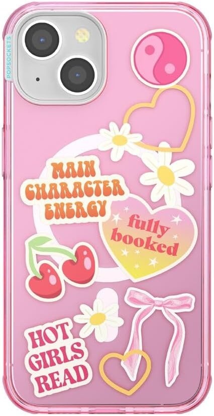 image:imagePopSockets iPhone 16 Phone Case with MagSafe Wireless Charging Compatible Bookish Spooky Book Club SmokeMain Character Energy
