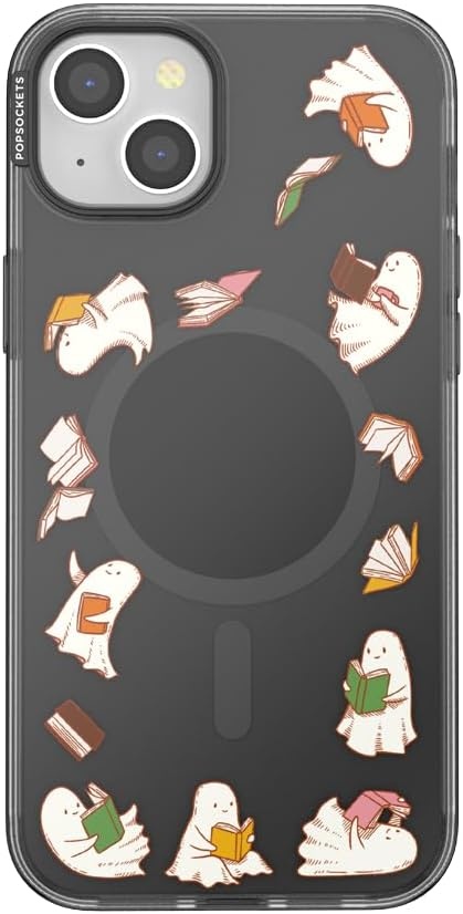 image:imagePopSockets iPhone 16 Phone Case with MagSafe Wireless Charging Compatible Bookish Spooky Book Club SmokeSpooky Book Club Smoke