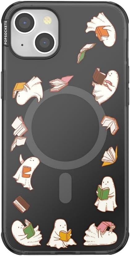 image:imagePopSockets iPhone 16 Phone Case with MagSafe Wireless Charging Compatible Bookish Spooky Book Club SmokeSpooky Book Club Smoke