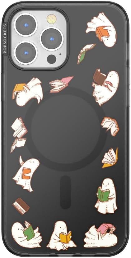 image:imagePopSockets iPhone 16 Phone Case with MagSafe Wireless Charging Compatible Bookish Spooky Book Club SmokeSpooky Book Club Smoke