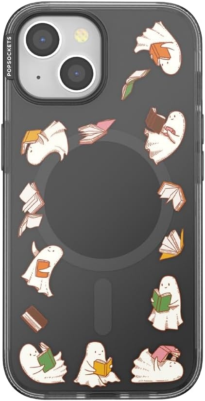 image:imagePopSockets iPhone 16 Phone Case with MagSafe Wireless Charging Compatible Bookish Spooky Book Club SmokeSpooky Book Club Smoke
