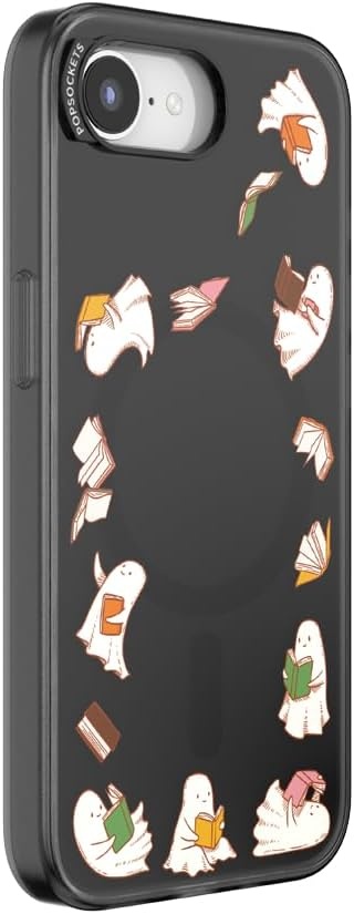 image:imagePopSockets iPhone 16 Phone Case with MagSafe Wireless Charging Compatible Bookish Spooky Book Club SmokeSpooky Book Club Smoke