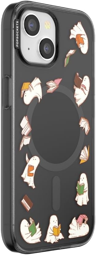 image:imagePopSockets iPhone 16 Phone Case with MagSafe Wireless Charging Compatible Bookish Spooky Book Club SmokeSpooky Book Club Smoke