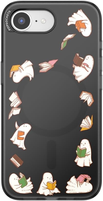 image:imagePopSockets iPhone 16 Phone Case with MagSafe Wireless Charging Compatible Bookish Spooky Book Club SmokeSpooky Book Club Smoke