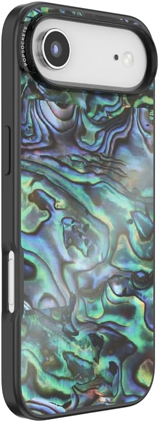 image:imagePopSockets iPhone 16 Phone Case with MagSafe Wireless Charging Compatible Checkered Blush GinghamAlbalone