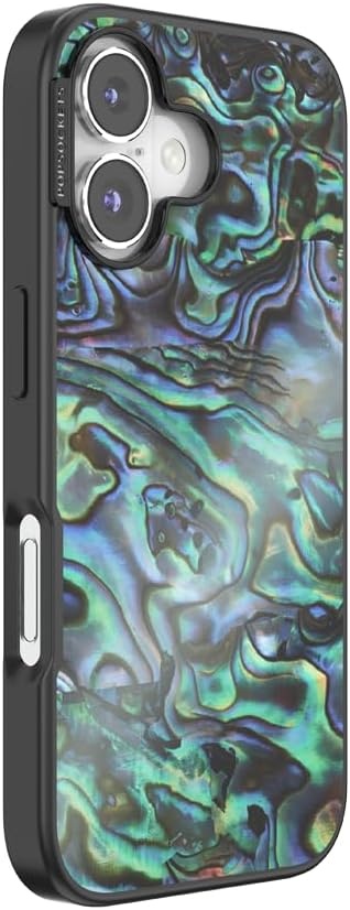 image:imagePopSockets iPhone 16 Phone Case with MagSafe Wireless Charging Compatible Checkered Blush GinghamAlbalone