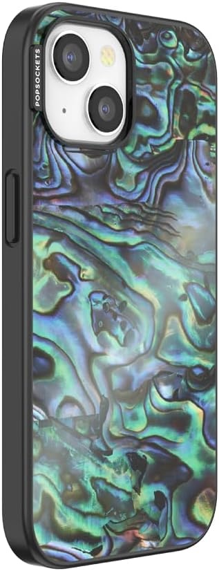 image:imagePopSockets iPhone 16 Phone Case with MagSafe Wireless Charging Compatible Checkered Blush GinghamAlbalone