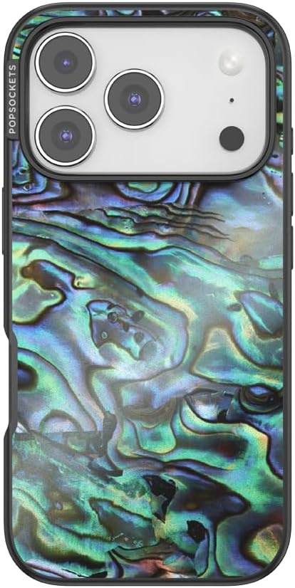 image:imagePopSockets iPhone 16 Phone Case with MagSafe Wireless Charging Compatible Checkered Blush GinghamAlbalone