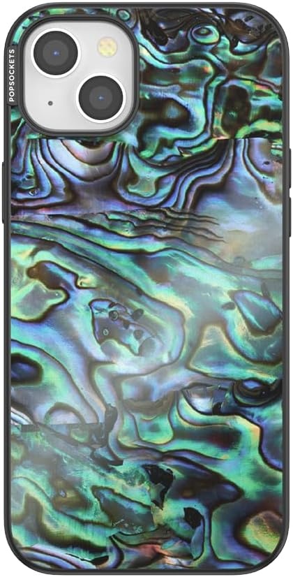 image:imagePopSockets iPhone 16 Phone Case with MagSafe Wireless Charging Compatible Checkered Blush GinghamAlbalone