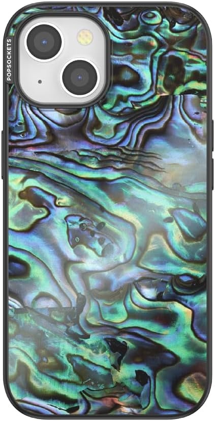 image:imagePopSockets iPhone 16 Phone Case with MagSafe Wireless Charging Compatible Checkered Blush GinghamAlbalone