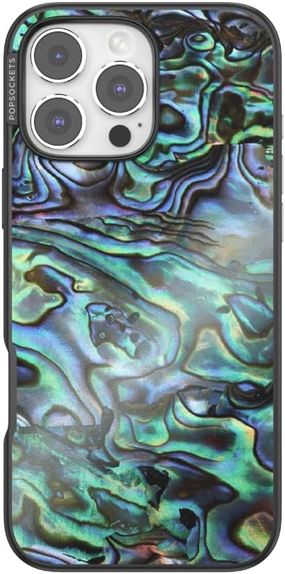 image:imagePopSockets iPhone 16 Phone Case with MagSafe Wireless Charging Compatible Checkered Blush GinghamAlbalone