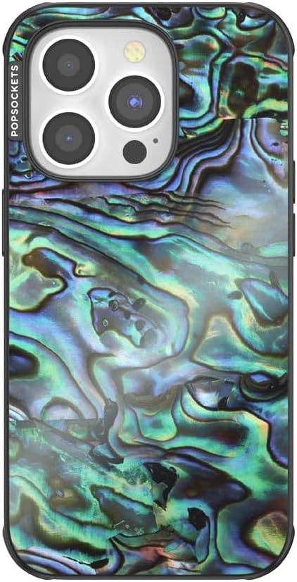 image:imagePopSockets iPhone 16 Phone Case with MagSafe Wireless Charging Compatible Checkered Blush GinghamAlbalone