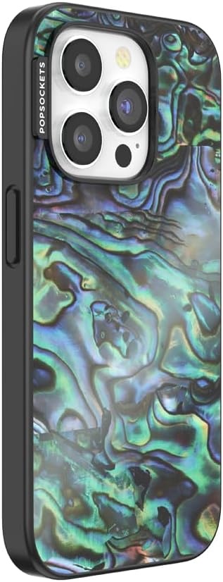 image:imagePopSockets iPhone 16 Phone Case with MagSafe Wireless Charging Compatible Checkered Blush GinghamAlbalone