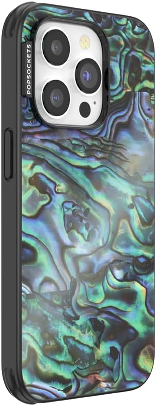 image:imagePopSockets iPhone 16 Phone Case with MagSafe Wireless Charging Compatible Checkered Blush GinghamAlbalone
