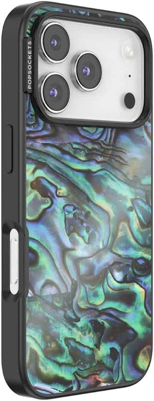 image:imagePopSockets iPhone 16 Phone Case with MagSafe Wireless Charging Compatible Checkered Blush GinghamAlbalone