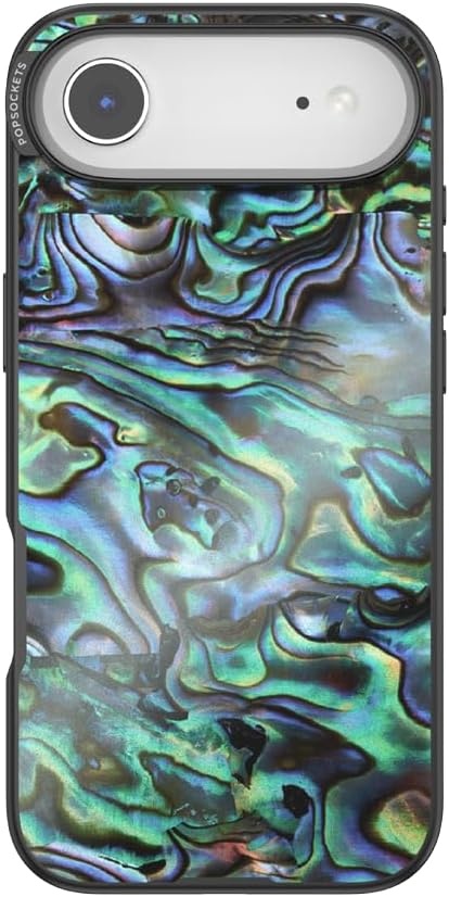 image:imagePopSockets iPhone 16 Phone Case with MagSafe Wireless Charging Compatible Checkered Blush GinghamAlbalone