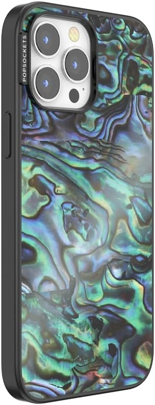 image:imagePopSockets iPhone 16 Phone Case with MagSafe Wireless Charging Compatible Checkered Blush GinghamAlbalone