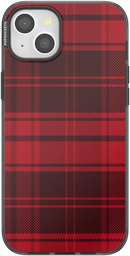 image:imagePopSockets iPhone 16 Phone Case with MagSafe Wireless Charging Compatible Checkered Blush GinghamBuffalo Check