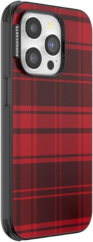 image:imagePopSockets iPhone 16 Phone Case with MagSafe Wireless Charging Compatible Checkered Blush GinghamBuffalo Check