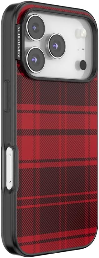 image:imagePopSockets iPhone 16 Phone Case with MagSafe Wireless Charging Compatible Checkered Blush GinghamBuffalo Check
