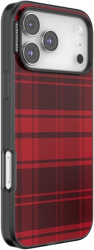 image:imagePopSockets iPhone 16 Phone Case with MagSafe Wireless Charging Compatible Checkered Blush GinghamBuffalo Check
