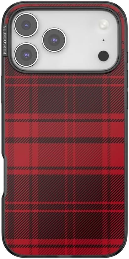 image:imagePopSockets iPhone 16 Phone Case with MagSafe Wireless Charging Compatible Checkered Blush GinghamBuffalo Check