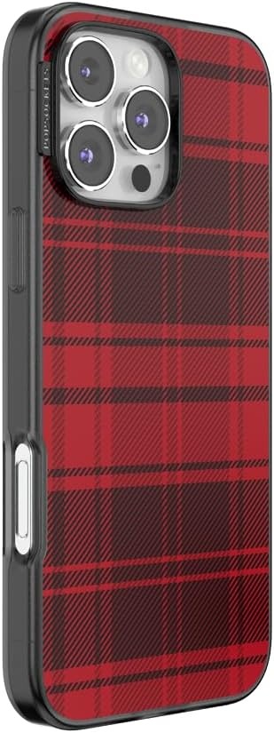 image:imagePopSockets iPhone 16 Phone Case with MagSafe Wireless Charging Compatible Checkered Blush GinghamBuffalo Check